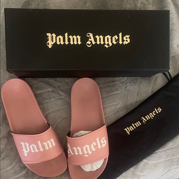Palm Angels Shoes - Palm Angels Pink Slide Sandals
